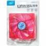 Cooler carcasa DEEPCOOL 120X120X25mm, Rosu, 4 leduri